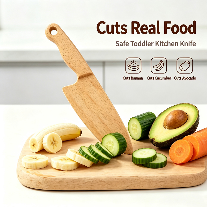 Kitchen Appliances Kids - Cuchillo de madera para niños para