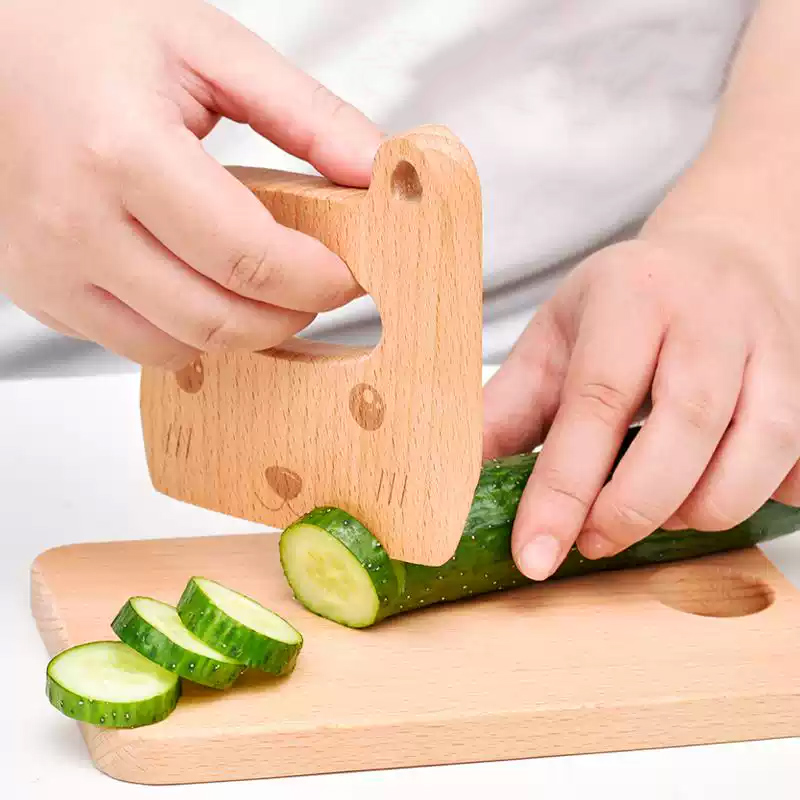 Cuchillo de madera para niños  - Kitchen Appliances Kids reseña y precio